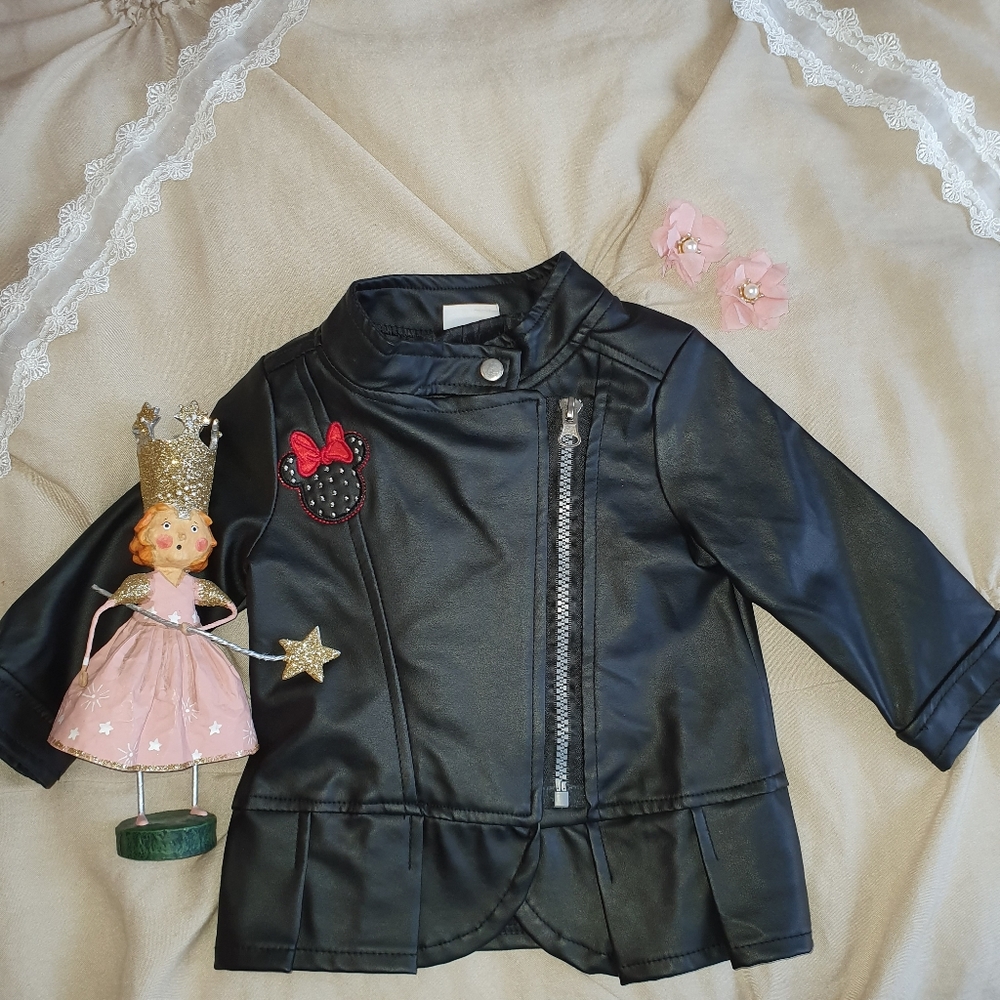 Leather Minnie Mouse jacket